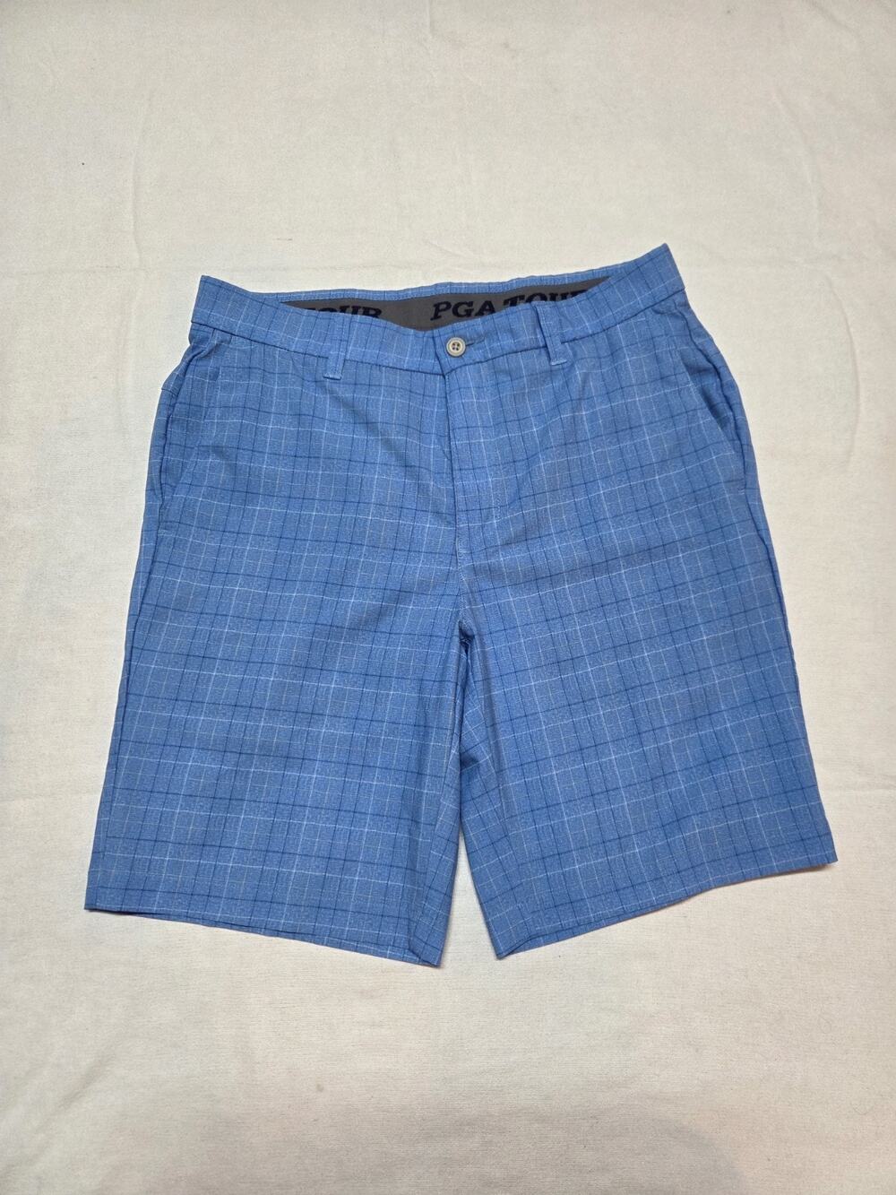 pga tour golf shorts Mens Blue Size Blue Plaid
